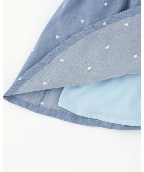 mezzo piano / メゾピアノ ミニ丈・ひざ丈ワンピース | 肩開き半袖Tシャツ＆星キャミワンピースセット | 詳細7