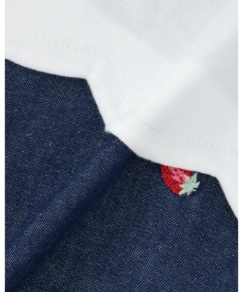 mezzo piano / メゾピアノ ミニ丈・ひざ丈ワンピース | 裾スカラップ半袖Tシャツ＆イチゴキャミワンピースセット | 詳細13