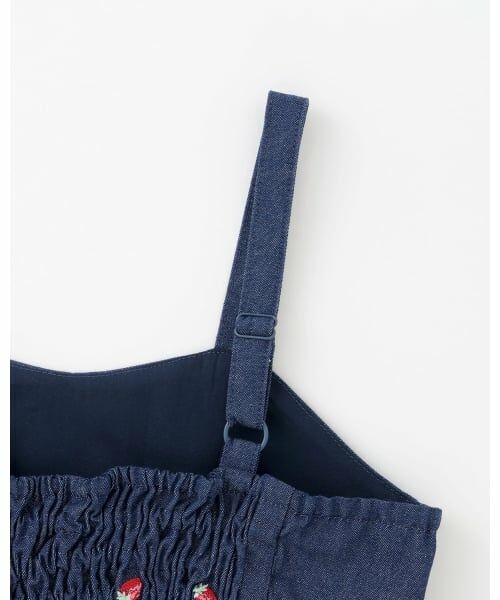 mezzo piano / メゾピアノ ミニ丈・ひざ丈ワンピース | 裾スカラップ半袖Tシャツ＆イチゴキャミワンピースセット | 詳細4