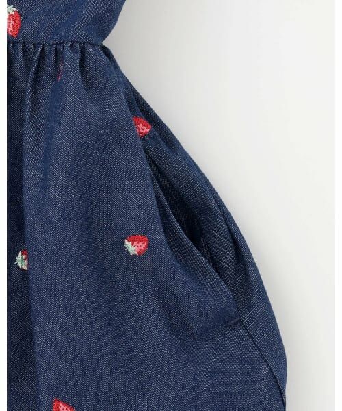 mezzo piano / メゾピアノ ミニ丈・ひざ丈ワンピース | 裾スカラップ半袖Tシャツ＆イチゴキャミワンピースセット | 詳細5