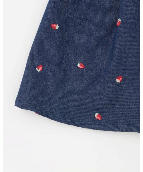 mezzo piano / メゾピアノ ミニ丈・ひざ丈ワンピース | 裾スカラップ半袖Tシャツ＆イチゴキャミワンピースセット | 詳細6