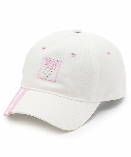 mezzo piano / メゾピアノ キャップ | スポーティライン　キャップ（白）