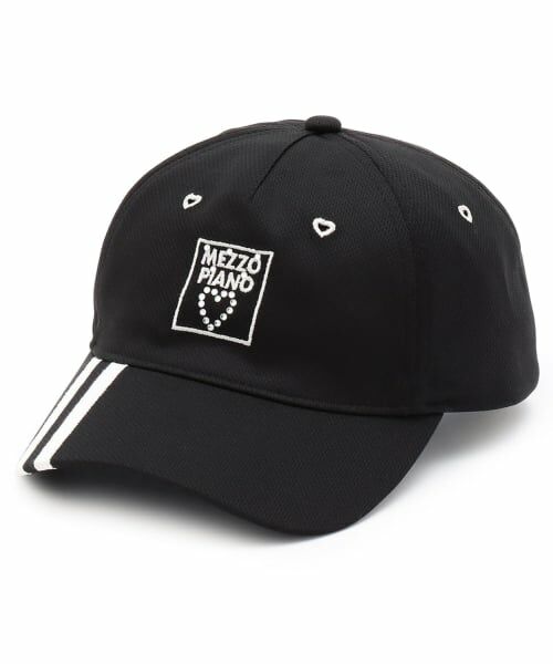 mezzo piano / メゾピアノ キャップ | スポーティライン　キャップ（黒）