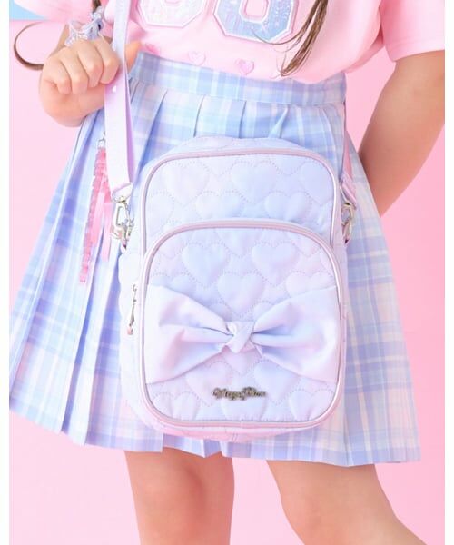 mezzo piano / メゾピアノ ショルダーバッグ | ハートキルトグラデーション　ショルダーバッグ（ラベンダー）