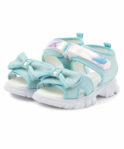 mezzo piano / メゾピアノ サンダル | リボン スポーツサンダル(ミント)