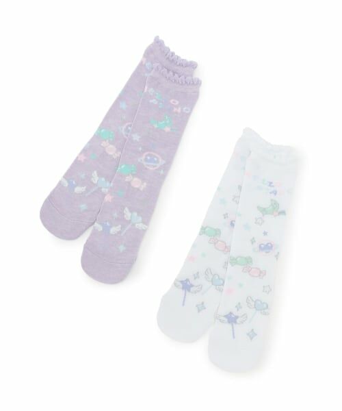 mezzo piano / メゾピアノ ソックス | 宇宙柄クルーソックス【日本製】 | 詳細3