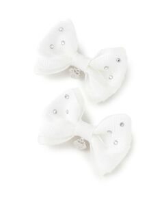 mezzo piano / メゾピアノ ヘアピン | キラキラリボン　ヘアクリップ2個セット【日本製】