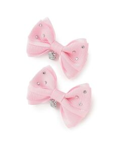 mezzo piano / メゾピアノ ヘアピン | キラキラリボン　ヘアクリップ2個セット【日本製】