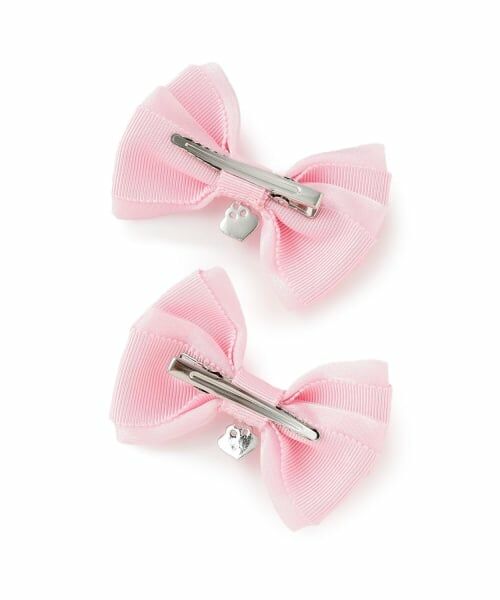 mezzo piano / メゾピアノ ヘアピン | キラキラリボン　ヘアクリップ2個セット【日本製】 | 詳細1