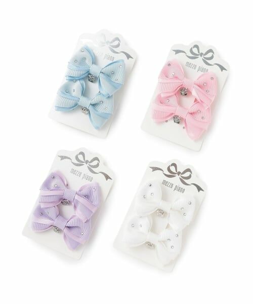 mezzo piano / メゾピアノ ヘアピン | キラキラリボン　ヘアクリップ2個セット【日本製】 | 詳細3