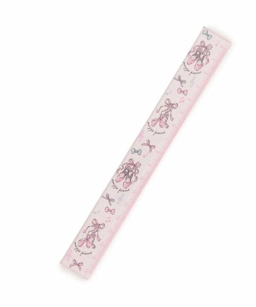 mezzo piano / メゾピアノ ステーショナリー | 【ステーショナリー】バレエ柄　17ｃｍ定規（ライト ピンク）