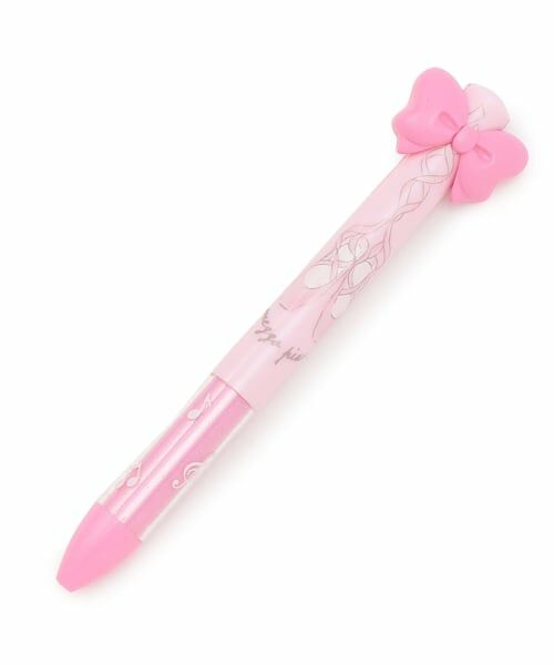 mezzo piano / メゾピアノ ステーショナリー | 【ステーショナリー】バレエ柄　リボンノックボールペン（ライト ピンク）