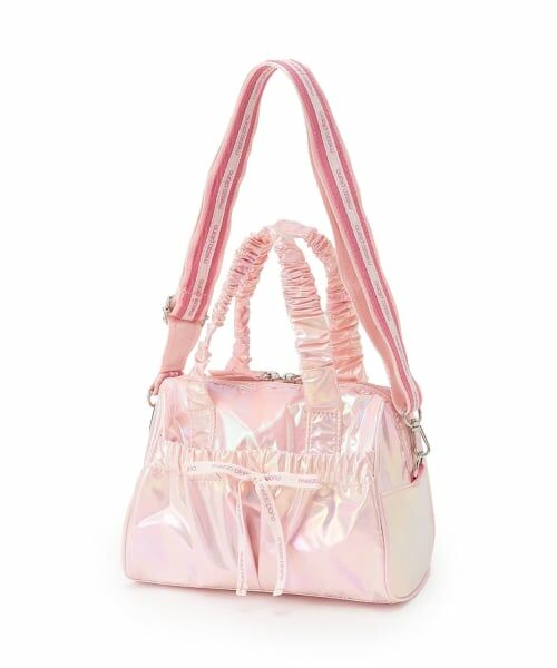 mezzo piano / メゾピアノ ボストンバッグ | ロゴリボン　2wayボストンバッグ（ライト ピンク）