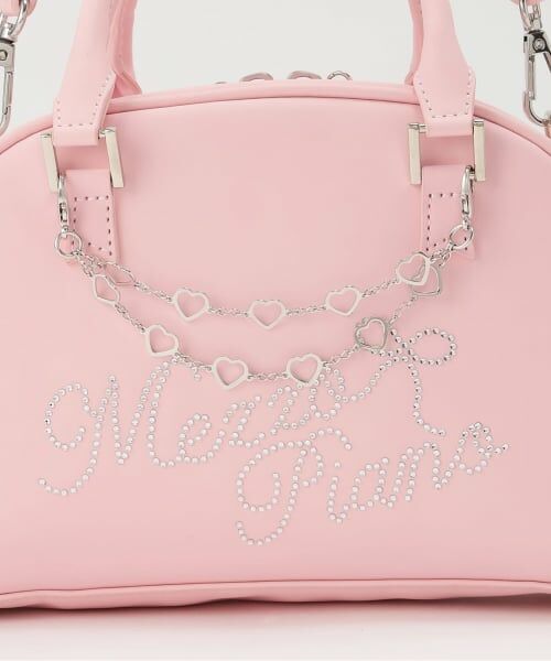 mezzo piano / メゾピアノ ショルダーバッグ | ラインストーンロゴ　2wayショルダーバッグ | 詳細2