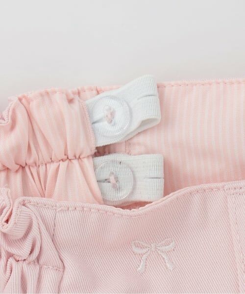 mezzo piano / メゾピアノ ショート・ハーフ・半端丈パンツ | 【人気商品再入荷】【直営店で取り扱い無し】リボン刺しゅう・花柄 タックスカパン | 詳細3