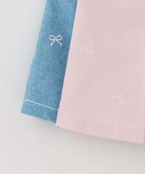 mezzo piano / メゾピアノ ショート・ハーフ・半端丈パンツ | 【人気商品再入荷】【直営店で取り扱い無し】リボン刺しゅう・花柄 タックスカパン | 詳細6