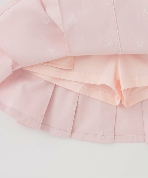 mezzo piano / メゾピアノ ショート・ハーフ・半端丈パンツ | 【人気商品再入荷】【直営店で取り扱い無し】リボン刺しゅう・花柄 タックスカパン | 詳細7