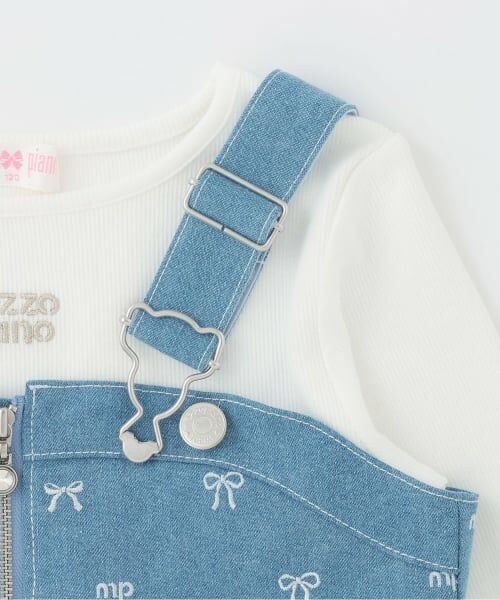 mezzo piano / メゾピアノ その他トップス | 【人気商品再入荷】【直営店で取り扱い無し】リボン刺しゅうビスチェ＆長袖Tシャツセット | 詳細4