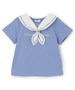 mezzo piano / メゾピアノ Tシャツ | 【人気商品再入荷】【直営店で取り扱い無し】セーラーカラー　半袖Tシャツ