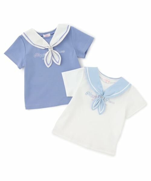 mezzo piano / メゾピアノ Tシャツ | 【人気商品再入荷】【直営店で取り扱い無し】セーラーカラー 半袖Tシャツ | 詳細13