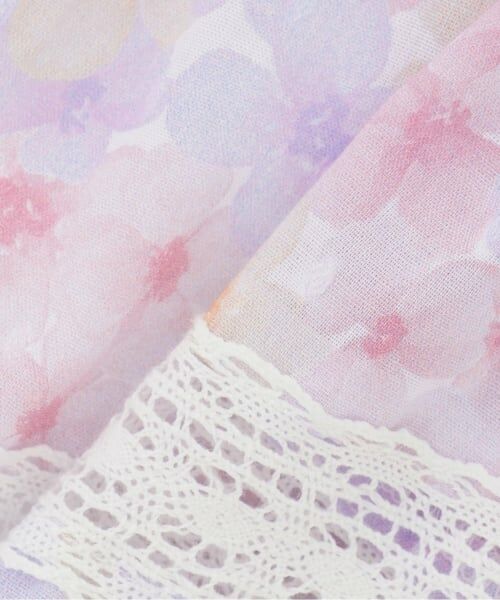 mezzo piano / メゾピアノ ミニ丈・ひざ丈ワンピース | 【人気商品再入荷】【直営店で取り扱い無し】水彩花柄プリント　ワンピース | 詳細8