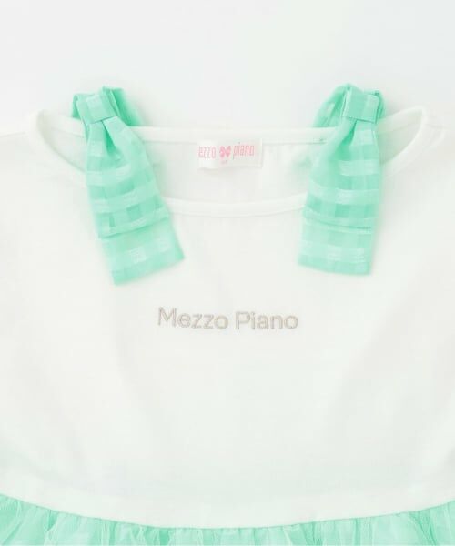 mezzo piano / メゾピアノ ミニ丈・ひざ丈ワンピース | 【人気商品再入荷】【直営店で取り扱い無し】シャーベット刺しゅう　ドッキングワンピース | 詳細2