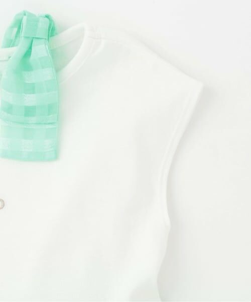 mezzo piano / メゾピアノ ミニ丈・ひざ丈ワンピース | 【人気商品再入荷】【直営店で取り扱い無し】シャーベット刺しゅう　ドッキングワンピース | 詳細4