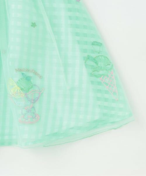 mezzo piano / メゾピアノ ミニ丈・ひざ丈ワンピース | 【人気商品再入荷】【直営店で取り扱い無し】シャーベット刺しゅう　ドッキングワンピース | 詳細5