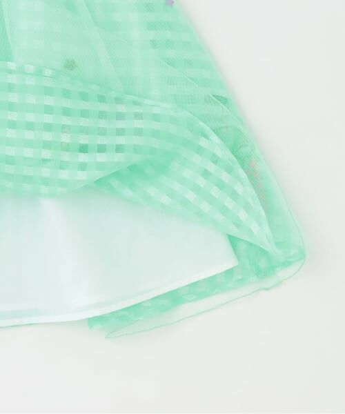 mezzo piano / メゾピアノ ミニ丈・ひざ丈ワンピース | 【人気商品再入荷】【直営店で取り扱い無し】シャーベット刺しゅう　ドッキングワンピース | 詳細6