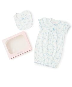 mezzo piano / メゾピアノ ロンパース | 【BOX付】リボン柄半袖2wayオール＆スタイセット