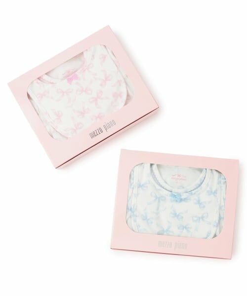 mezzo piano / メゾピアノ ロンパース | 【BOX付】リボン柄半袖2wayオール＆スタイセット | 詳細11