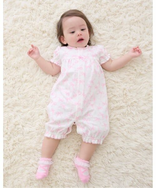 mezzo piano / メゾピアノ ロンパース | 【BOX付】リボン柄半袖2wayオール＆スタイセット | 詳細13