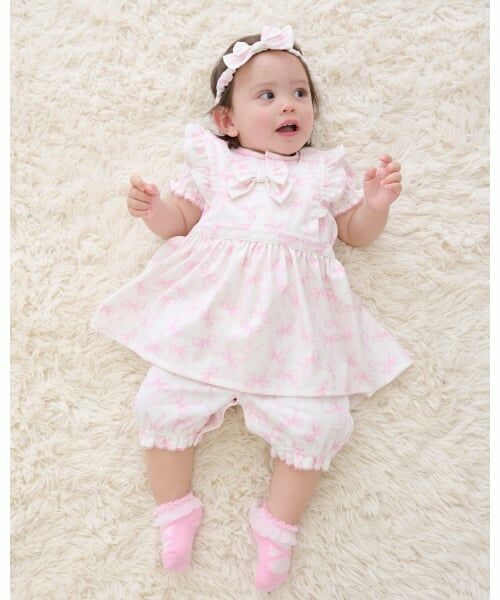 mezzo piano / メゾピアノ スタイ・ビブ | 【BOX付】リボン柄エプロン＆ヘアバンドセット | 詳細11