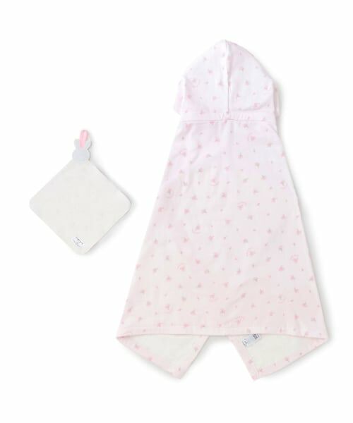 mezzo piano / メゾピアノ ベビー・キッズグッズ | 【BOX付】バラ柄ガーゼタオル・バスポンチョ・ハンカチセット | 詳細1