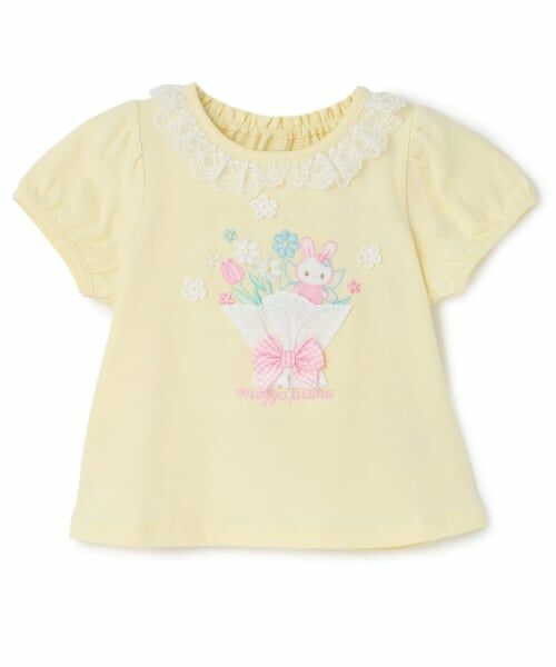 mezzo piano / メゾピアノ Tシャツ | フェアリーブーケ 半袖Tシャツ(クリーム)