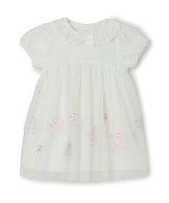 mezzo piano / メゾピアノ ミニ丈・ひざ丈ワンピース | フェアリー刺繍チュールドッキングワンピース＆ブルマセット