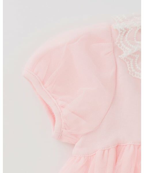 mezzo piano / メゾピアノ ミニ丈・ひざ丈ワンピース | フェアリー刺繍チュールドッキングワンピース＆ブルマセット | 詳細4