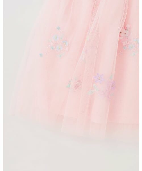 mezzo piano / メゾピアノ ミニ丈・ひざ丈ワンピース | フェアリー刺繍チュールドッキングワンピース＆ブルマセット | 詳細5