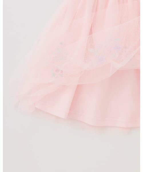 mezzo piano / メゾピアノ ミニ丈・ひざ丈ワンピース | フェアリー刺繍チュールドッキングワンピース＆ブルマセット | 詳細6