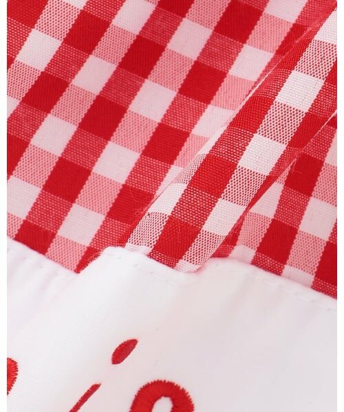 mezzo piano / メゾピアノ ミニ丈・ひざ丈ワンピース | 裾ロゴ刺しゅう　ギンガムチェックワンピース | 詳細6