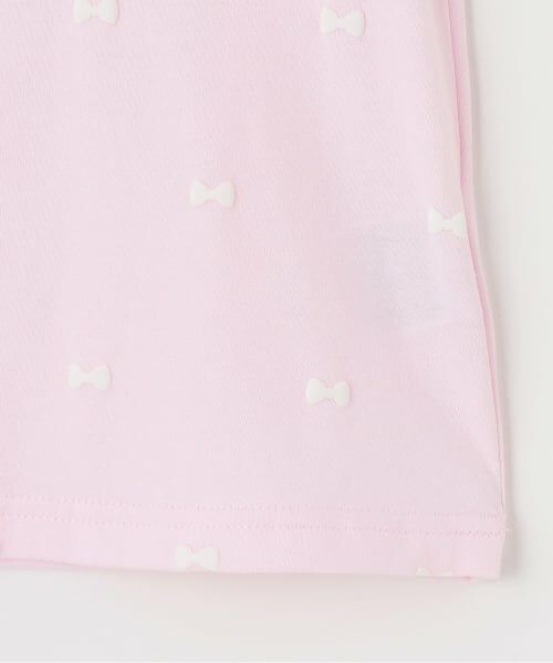 mezzo piano / メゾピアノ Tシャツ | ウサギマスコットつき　リボン柄　半袖Tシャツ | 詳細6