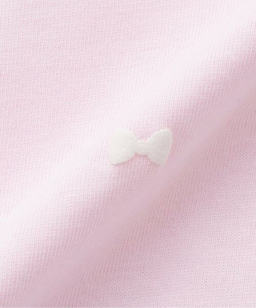 mezzo piano / メゾピアノ Tシャツ | ウサギマスコットつき　リボン柄　半袖Tシャツ | 詳細7