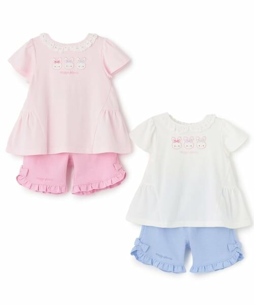 mezzo piano / メゾピアノ ベビー・キッズウエア | うさぎチュニック＆ハーフパンツセット | 詳細13