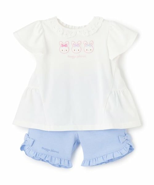 mezzo piano / メゾピアノ ベビー・キッズウエア | うさぎチュニック＆ハーフパンツセット（オフ ホワイト）