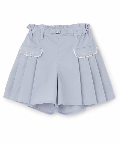 mezzo piano / メゾピアノ ショート・ハーフ・半端丈パンツ | 【人気商品再入荷】【直営店で取り扱い無し】プリーツキュロットスカート(ラベンダー)