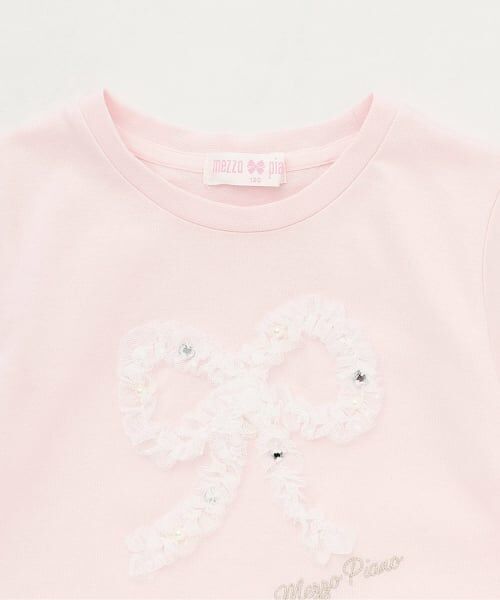 mezzo piano / メゾピアノ Tシャツ | 【人気商品再入荷】【直営店で取り扱い無し】フリルリボン　半袖Tシャツ | 詳細2