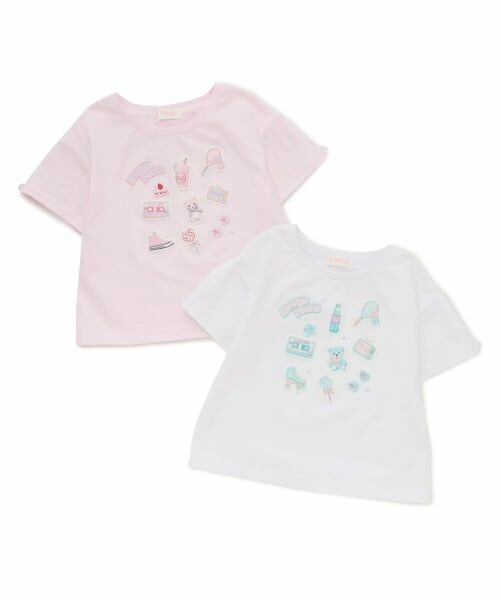 mezzo piano / メゾピアノ Tシャツ | 【人気商品再入荷】【直営店で取り扱い無し】ステッカーアップリケ　半袖Tシャツ | 詳細9