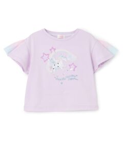 mezzo piano / メゾピアノ Tシャツ | 【人気商品再入荷】【直営店で取り扱い無し】ユニコーン　袖チュール切替　半袖Tシャツ