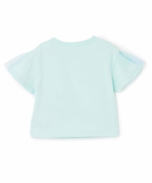 mezzo piano / メゾピアノ Tシャツ | 【人気商品再入荷】【直営店で取り扱い無し】ユニコーン　袖チュール切替　半袖Tシャツ | 詳細1
