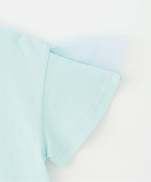 mezzo piano / メゾピアノ Tシャツ | 【人気商品再入荷】【直営店で取り扱い無し】ユニコーン　袖チュール切替　半袖Tシャツ | 詳細3